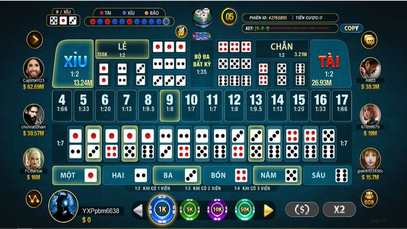 Cược bộ đôi đồng nhất là cách chơi tài xỉu online được nhiều người yêu thích.