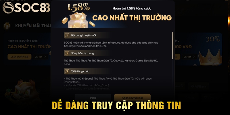 Dễ dàng truy cập thông tin