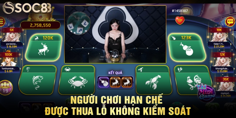 Người chơi hạn chế được thua lỗ không kiểm soát