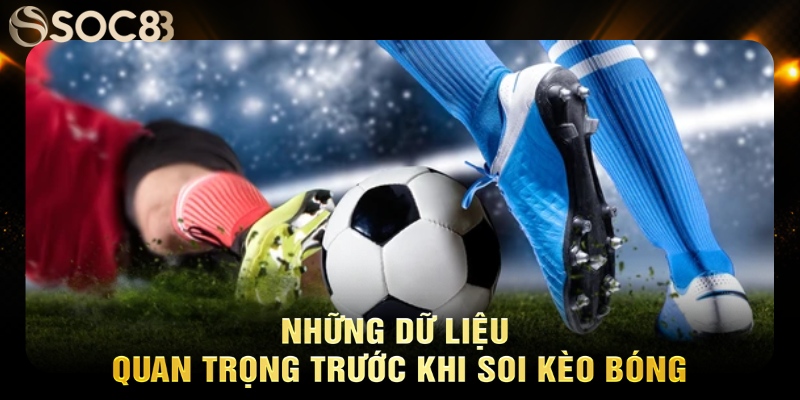 Những dữ liệu quan trọng trước khi soi kèo bóng