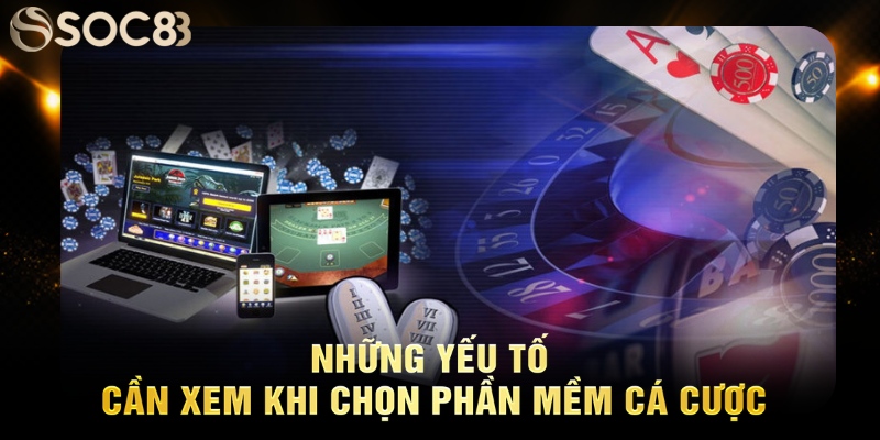 Những yếu tố cần xem khi chọn phần mềm cá cược
